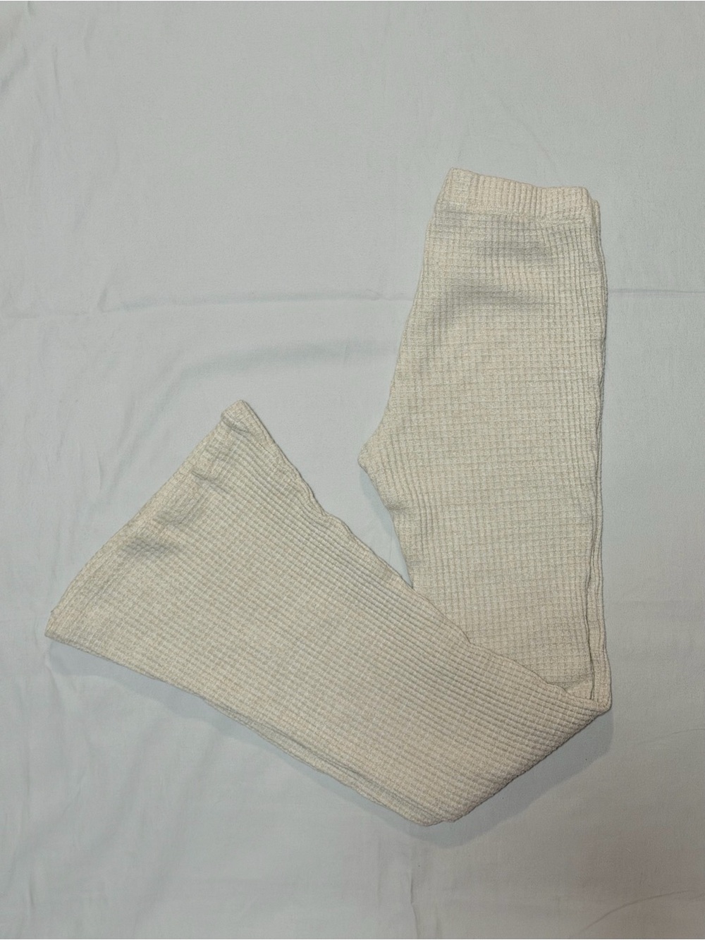 Garage Waffle Knit High-Waisted Flare Pants Small
